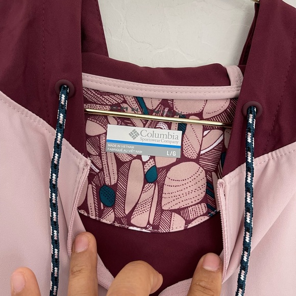 COLUMBIA "Sandy Trail" Full Zipper Jacket Size Large In "Mineral Pink" - Picture 3 of 8